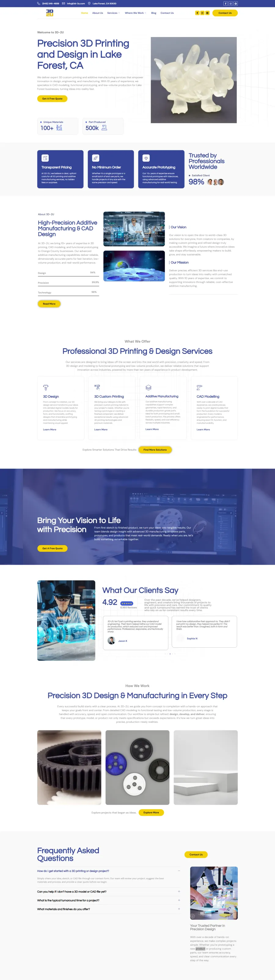 3D-2U Printing & Design website