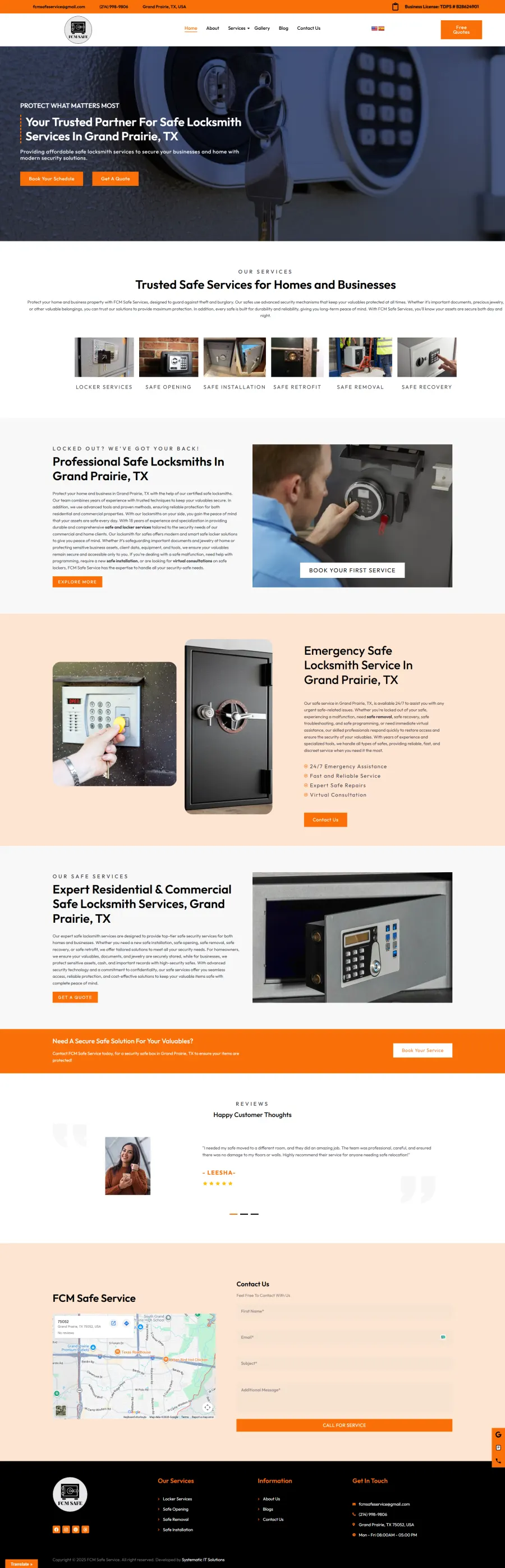 FCM Safe Service website