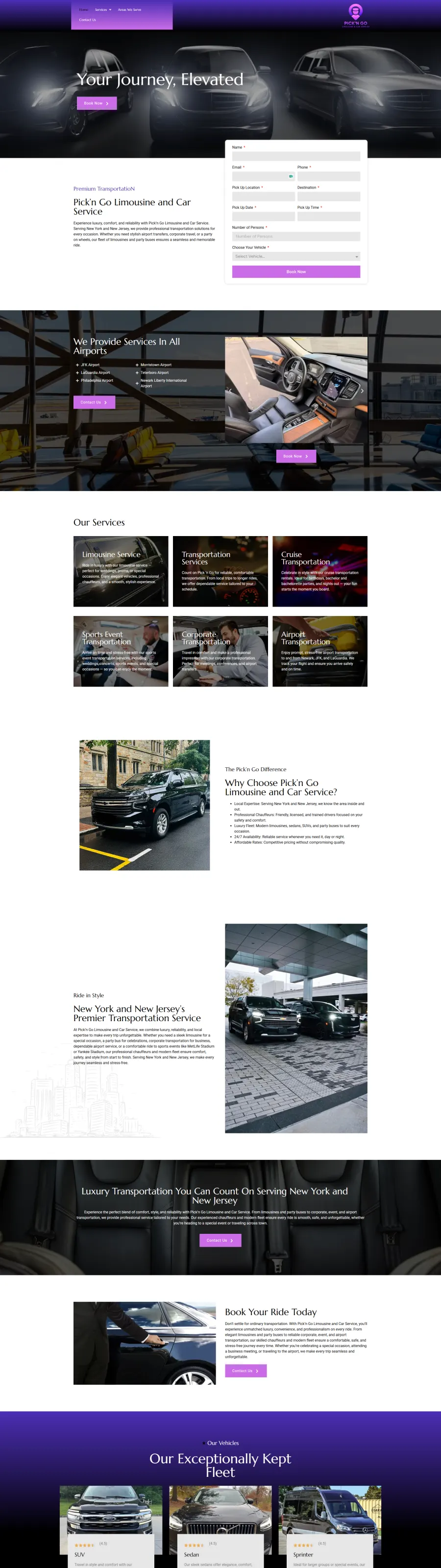 Pick'n Go Limousine website