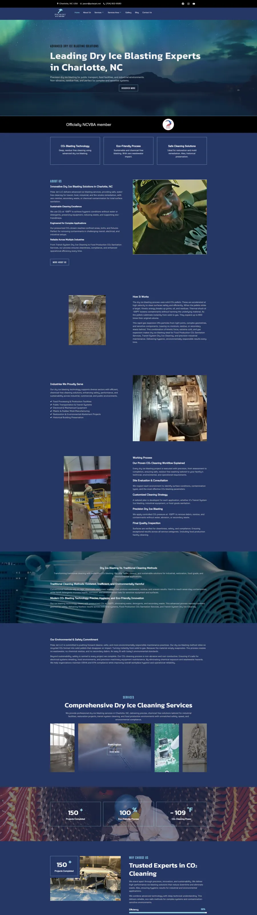 Polar Jet Dry Ice Blasting website