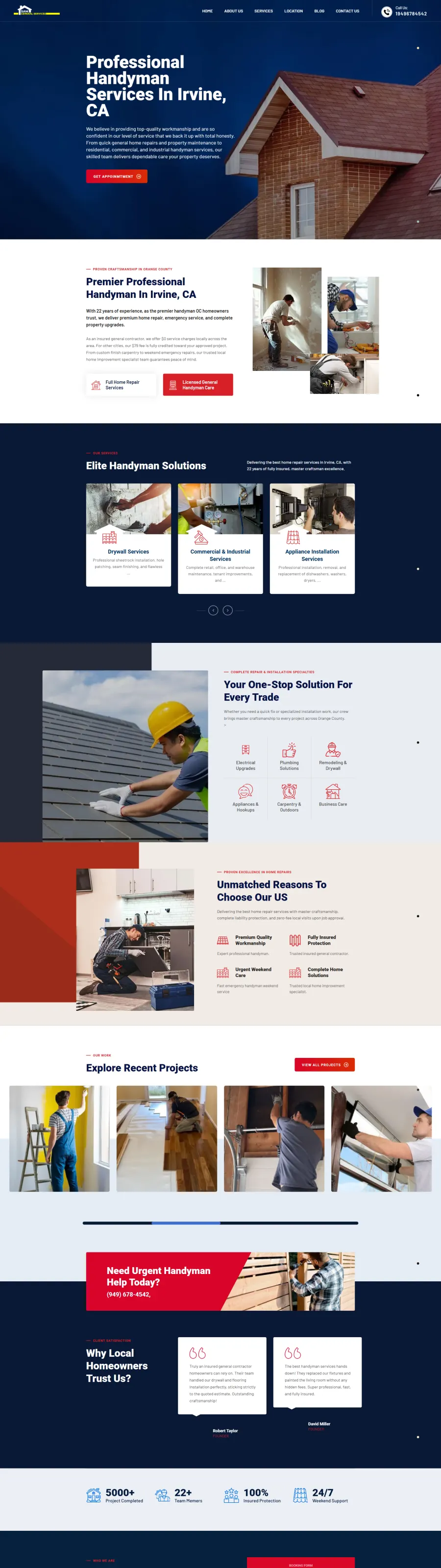 Sam Handyman General Services website